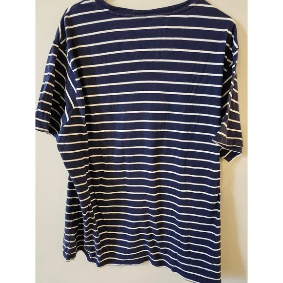 Berkley Jensen Relaxed Fit Pocket Tee Men's Size XXXL Blue/ White - Picture 3 of 6